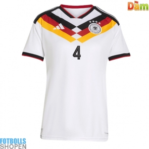 Billiga Tyskland Jonathan Tah #4 Hemmatröja Dam VM 2026 Kortärmad